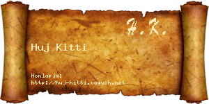 Huj Kitti névjegykártya